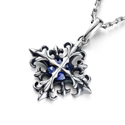 Men Cross Flower Pendant