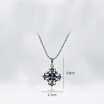 Men Cross Flower Pendant