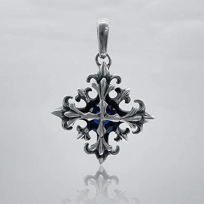 Men Cross Flower Pendant